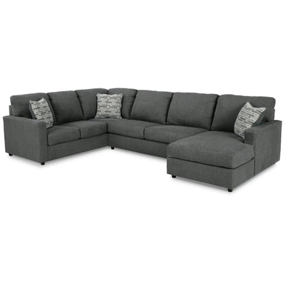 Edenfield 3-Piece Sectional By Ashley - Charcoal / Linen