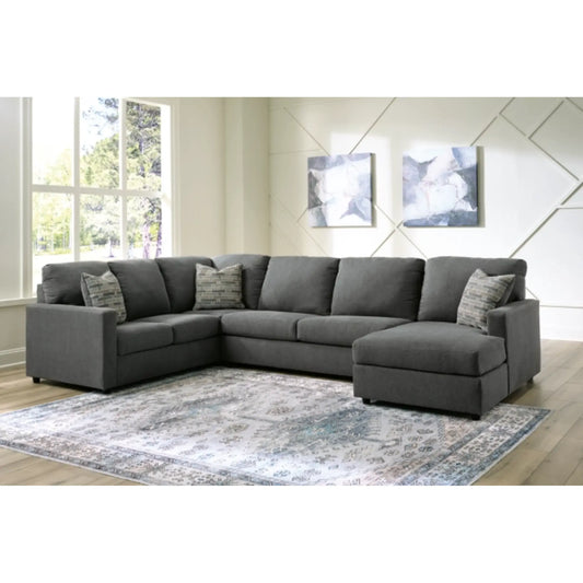 Edenfield-Charcoal 3-Piece Sectional By Ashley