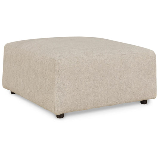 Edenfield Oversized Accent Ottoman - Charcoal / Linen