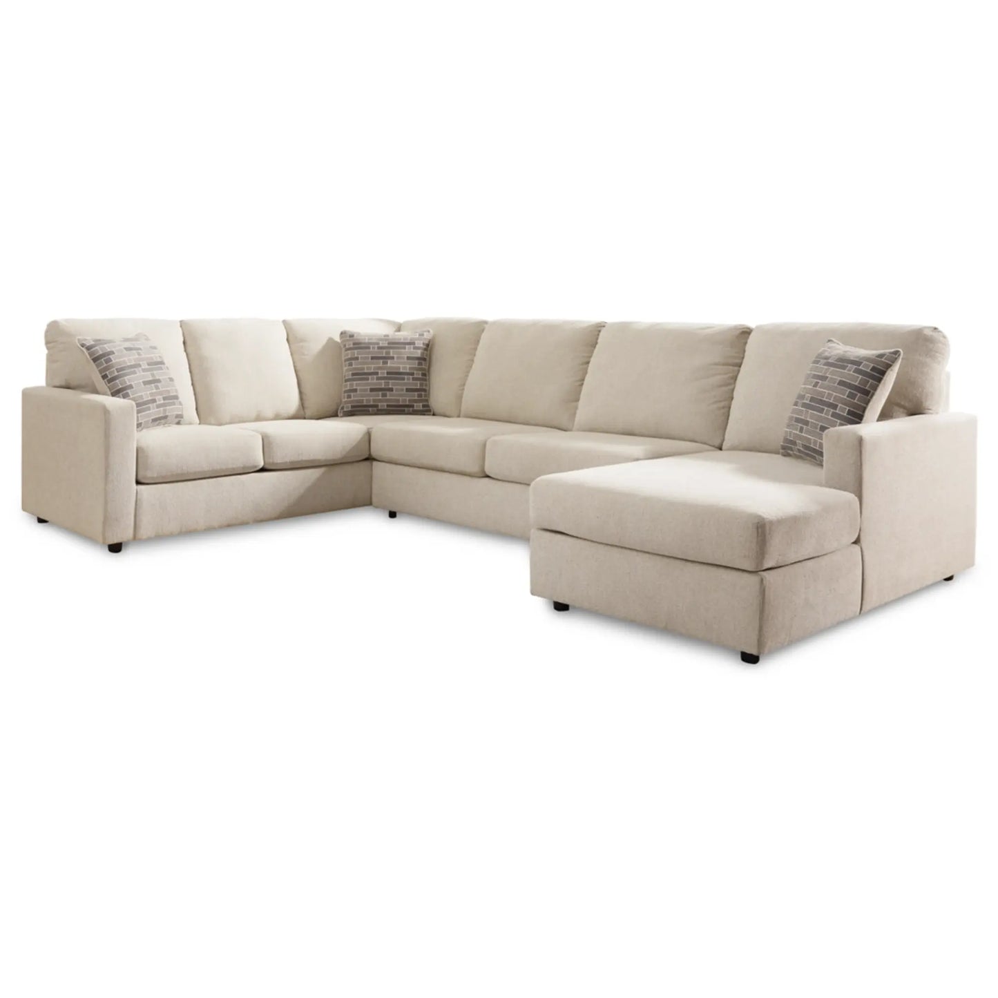 Edenfield 3-Piece Sectional By Ashley - Charcoal / Linen