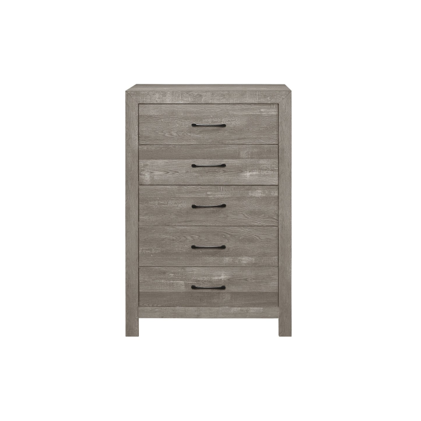 Urban Twin 6pc Bedroom Set - 1534NPGY - White / Grey / Rustic Brown / Natural