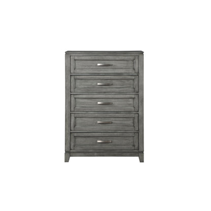 Moonlight Queen 6pc Bedroom Set - 1450 - White / Grey