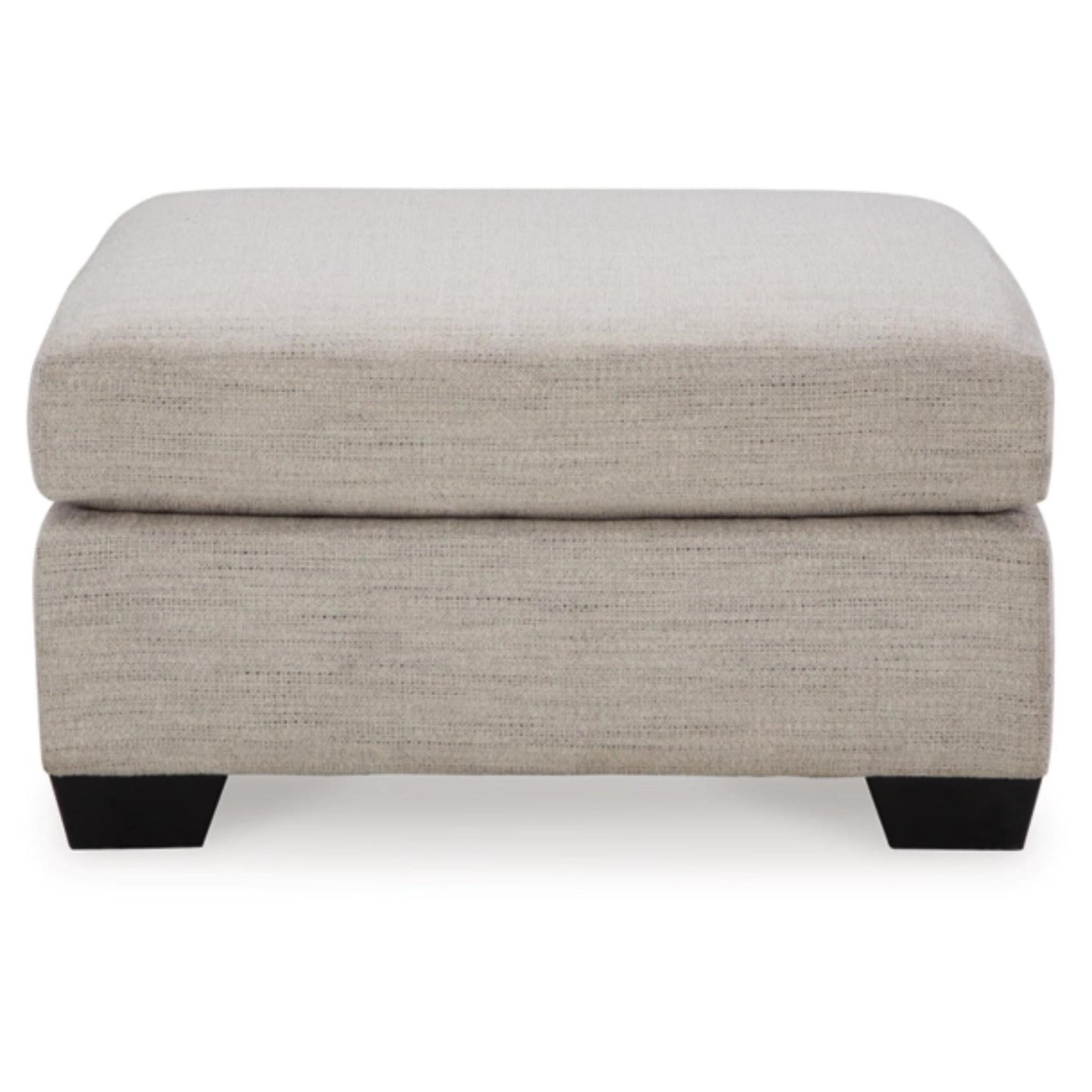 Mahoney Oversized Accent Ottoman - Pebble / Chocolate