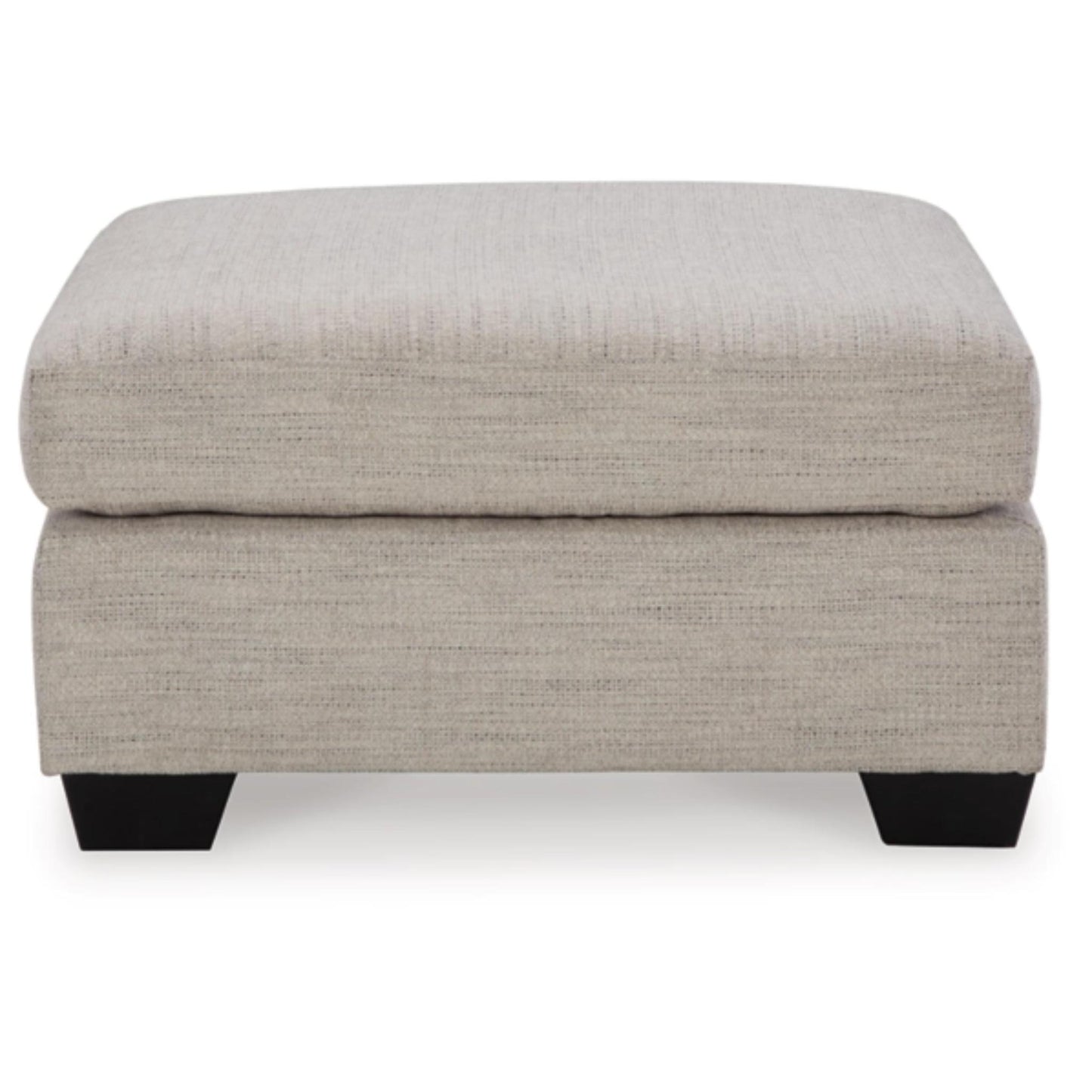 Mahoney Oversized Accent Ottoman - Pebble / Chocolate