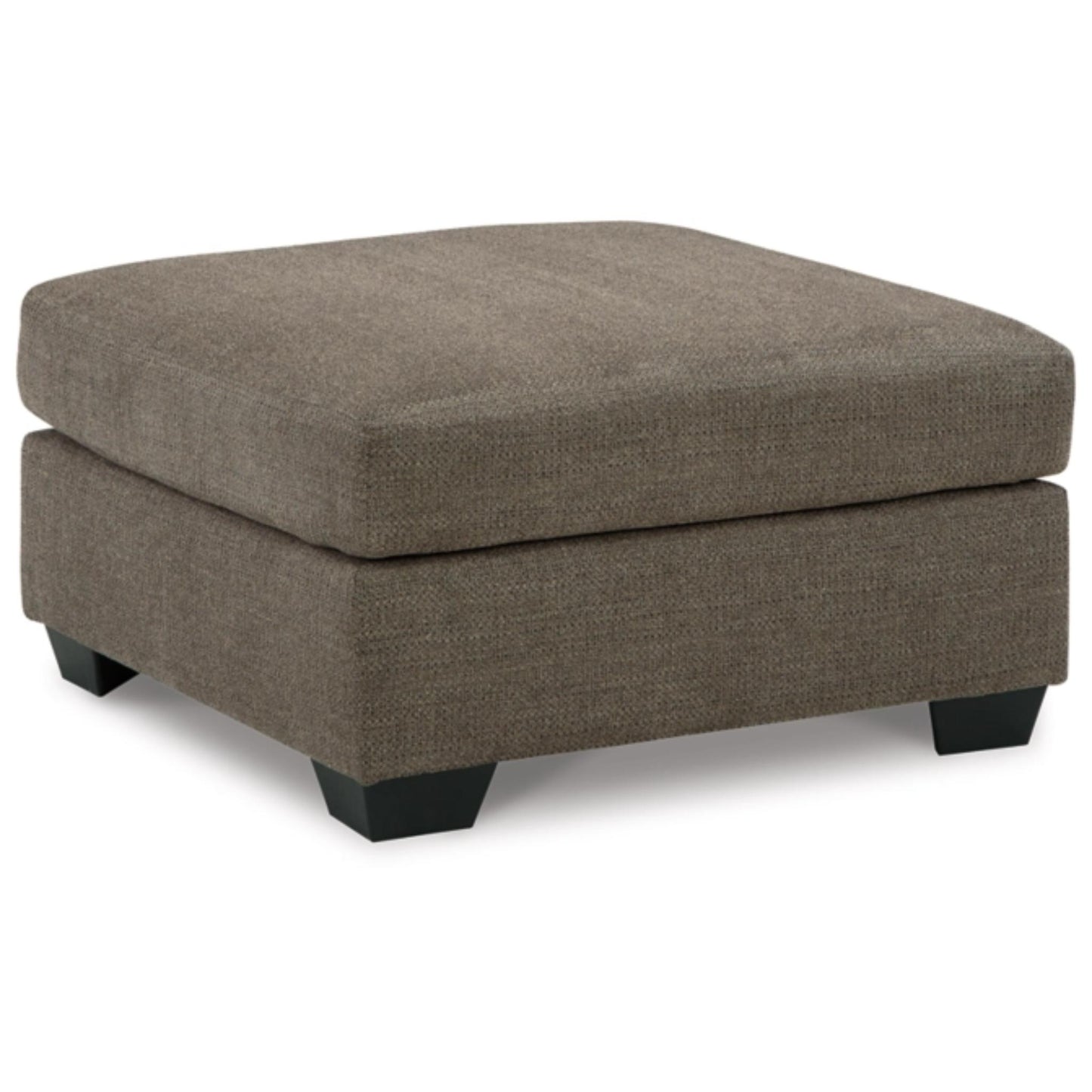 Mahoney Oversized Accent Ottoman - Pebble / Chocolate