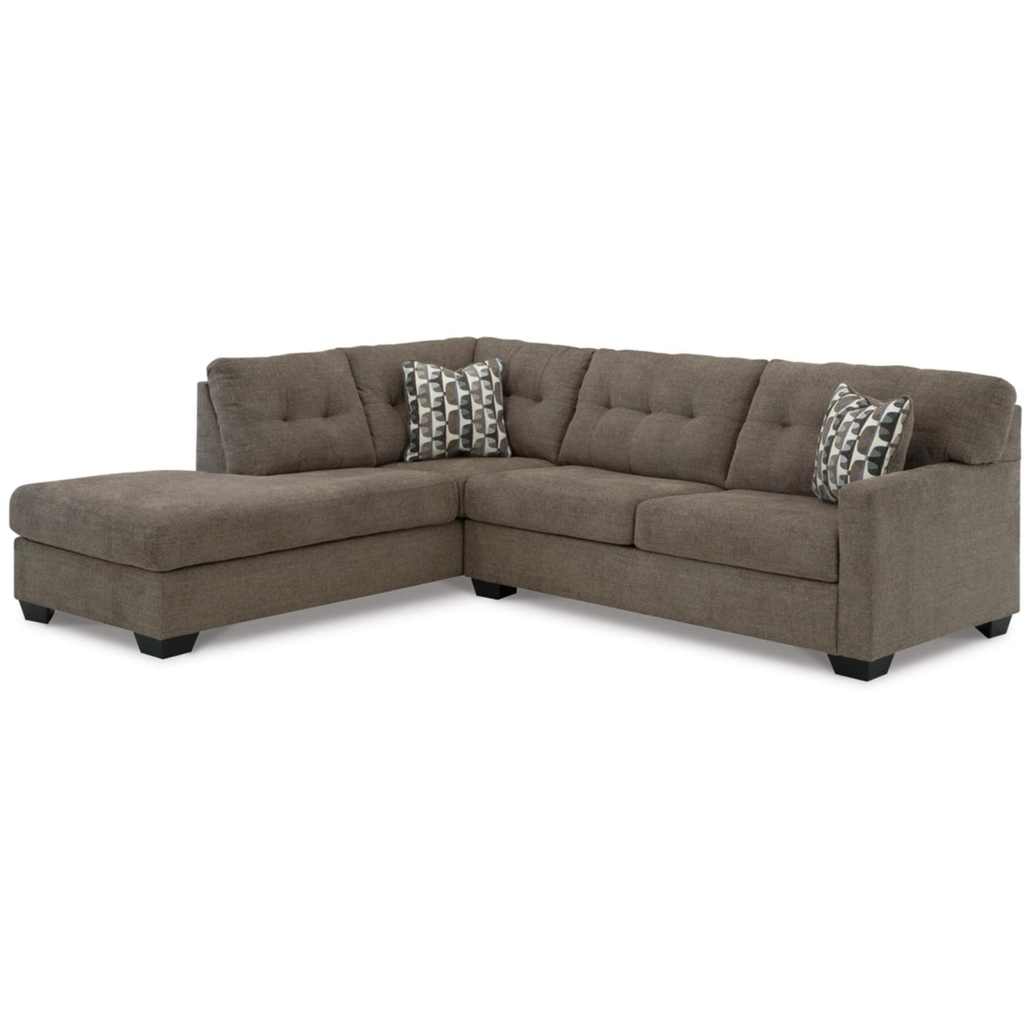 Mahoney 2-Piece Sectional By Ashley - Pebble / Chocolate