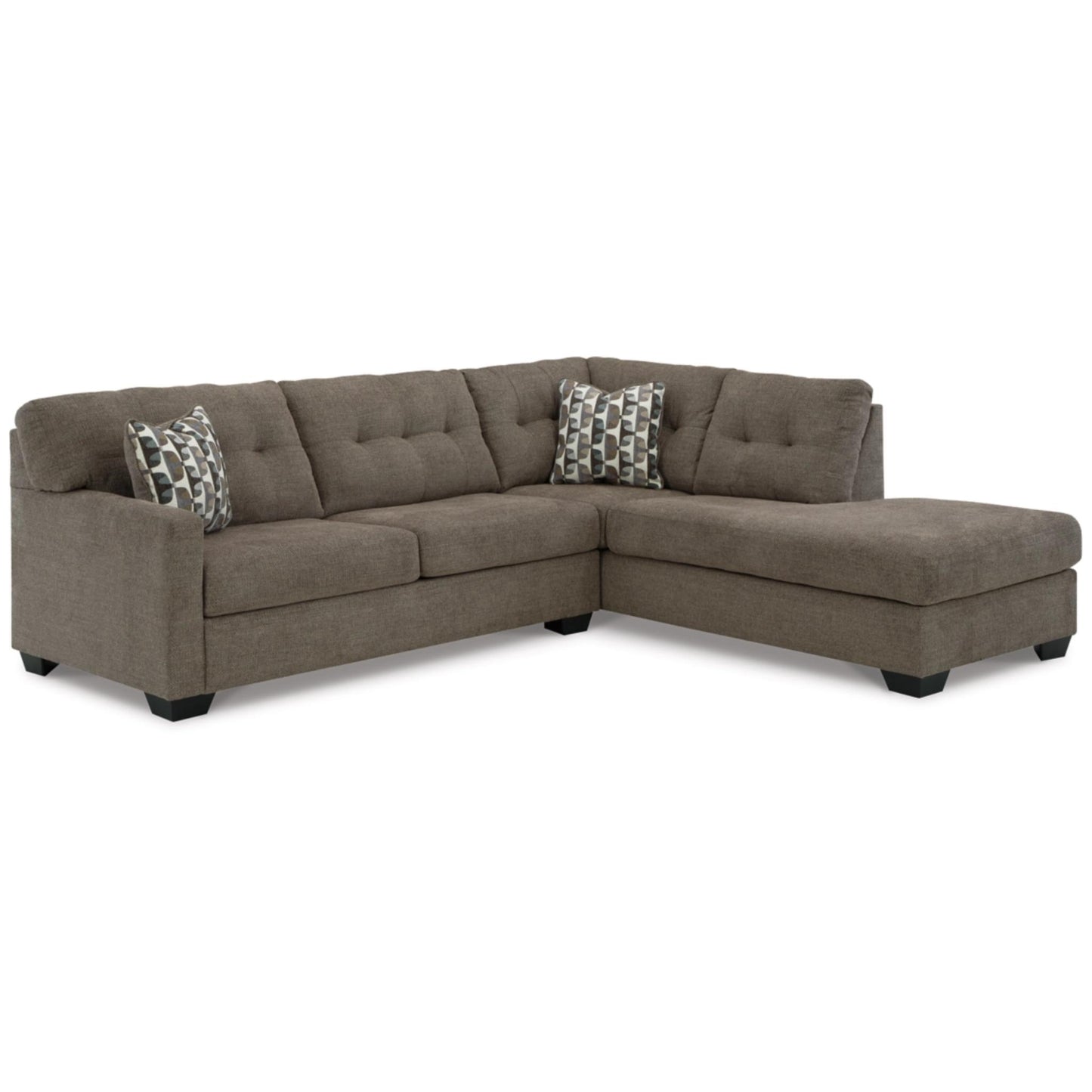 Mahoney 2-Piece Sectional By Ashley - Pebble / Chocolate