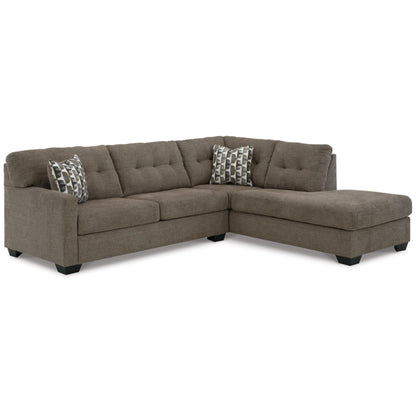Mahoney 2-Piece Sectional By Ashley - Pebble / Chocolate