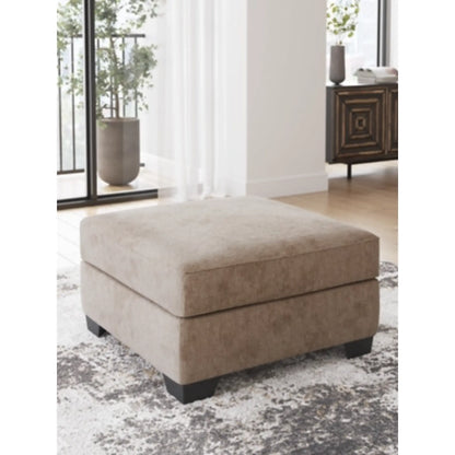Olten Oversized Accent Ottoman - Graphite / Mocha