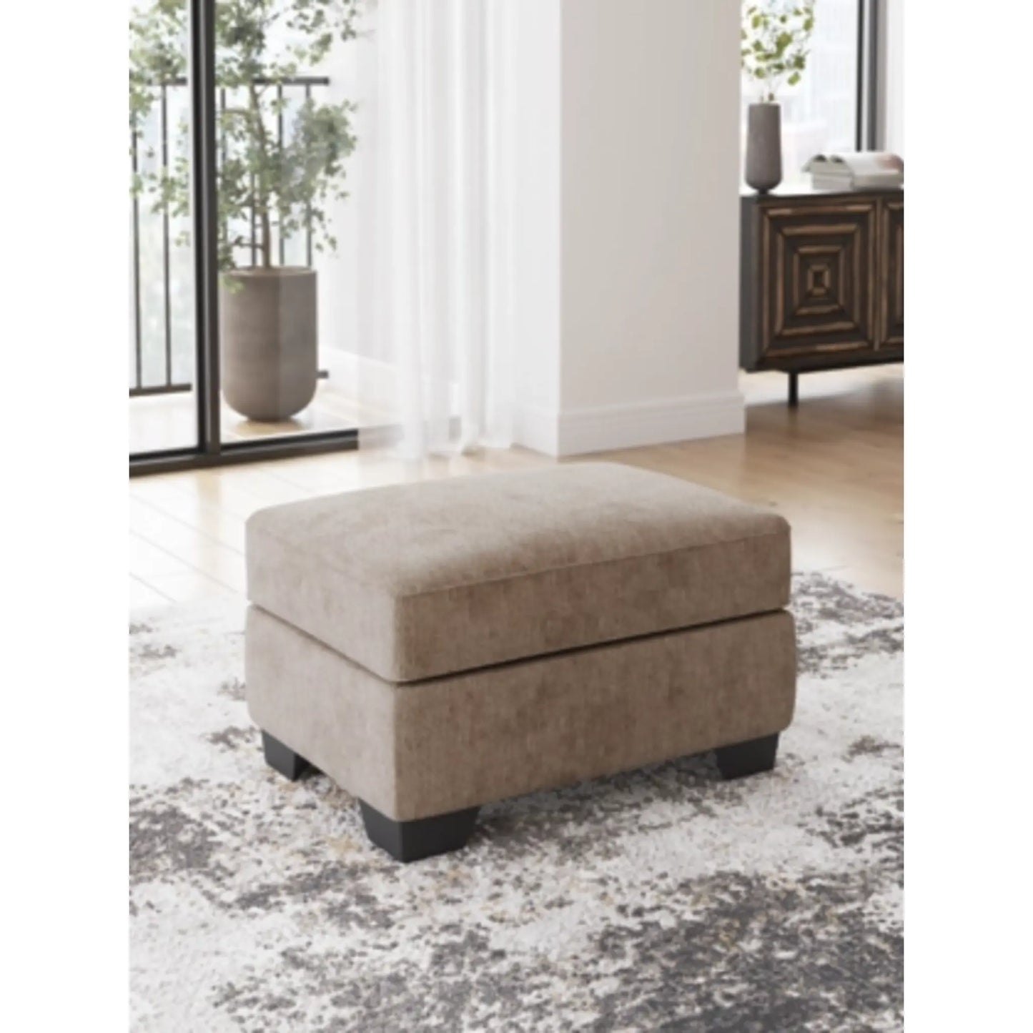 Olten Ottoman - Graphite / Mocha