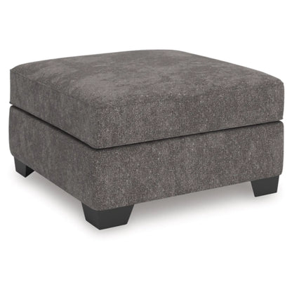 Olten Oversized Accent Ottoman - Graphite / Mocha