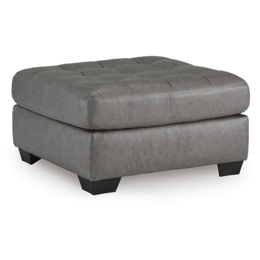 Clairette Court Oversized Accent Ottoman - Alloy