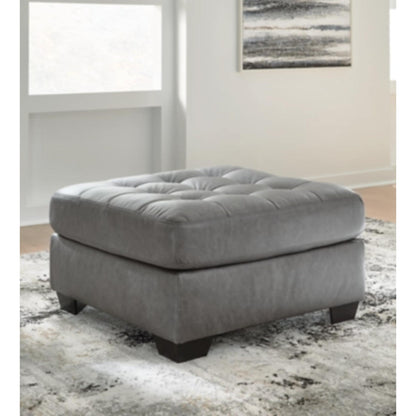 Clairette Court Oversized Accent Ottoman - Alloy