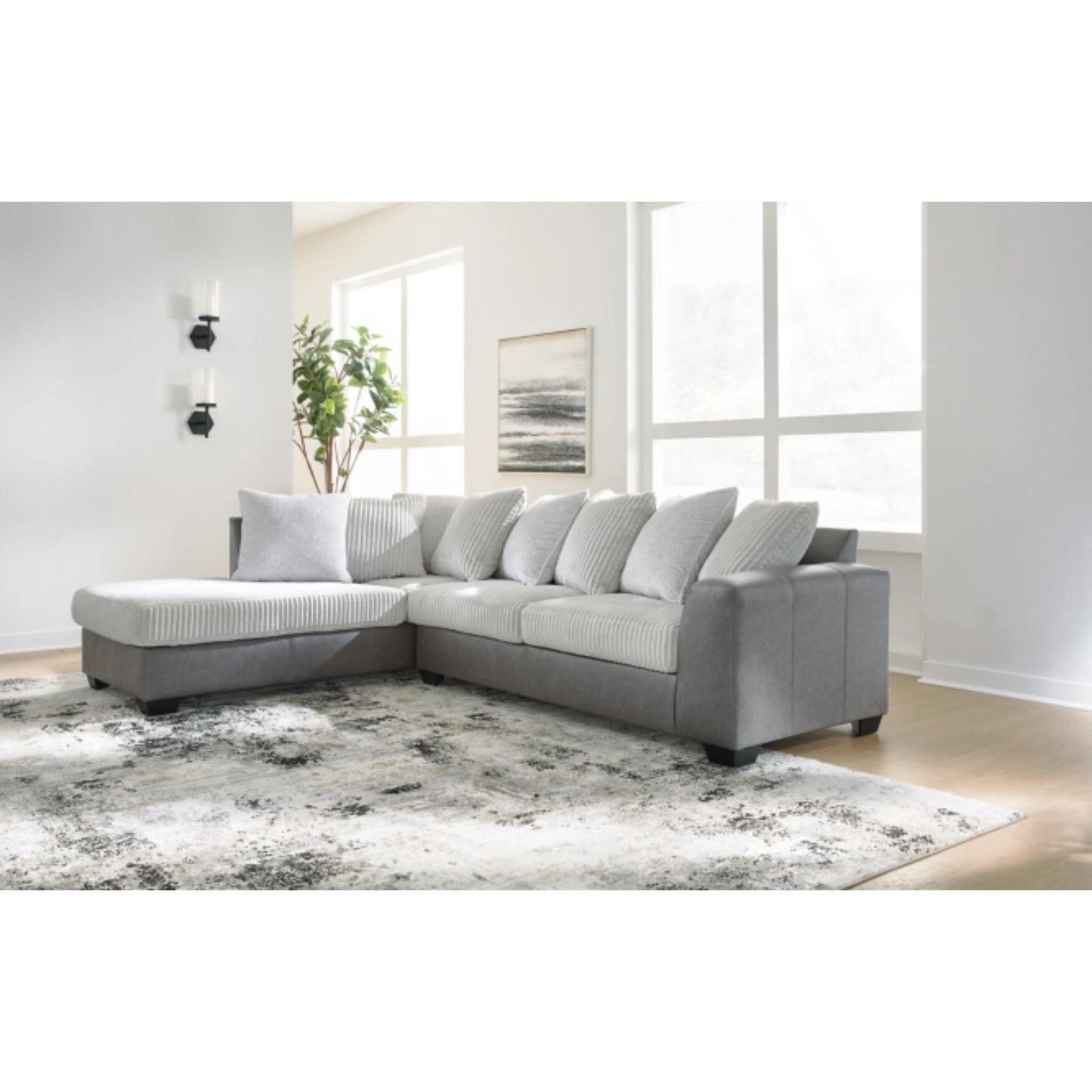 Clairette Court  Alloy 2-Piece Sectional By Ashley