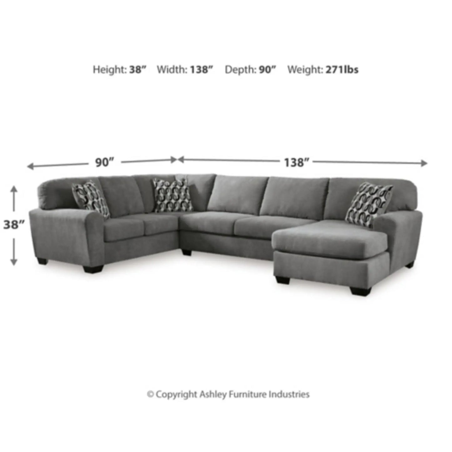 Birkdale Court 3-Piece Sectional