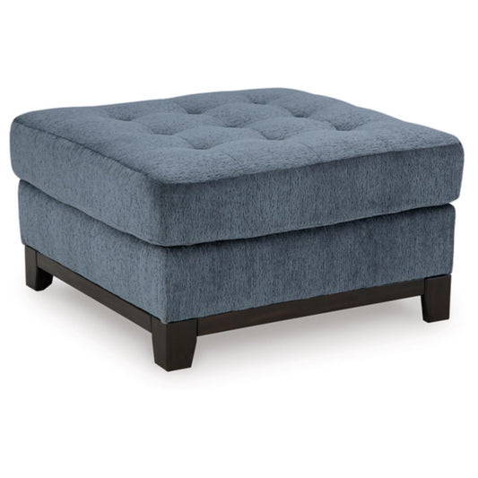 Maxon Place Oversized Accent Ottoman - Navy / Stone