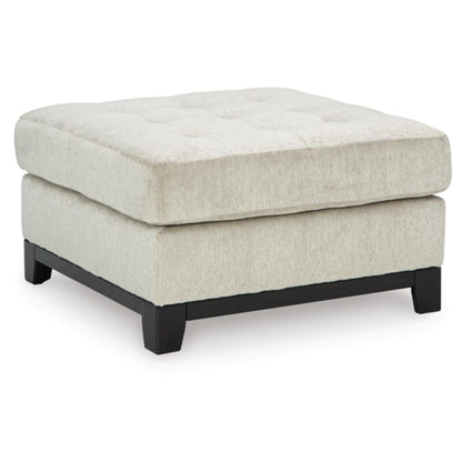Maxon Place Oversized Accent Ottoman - Navy / Stone