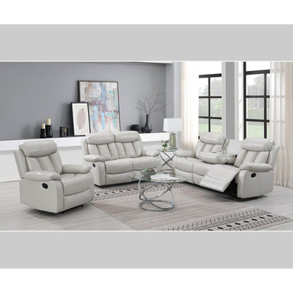 3pc Merrion Manual Recliner Set KW 8227 - Beige / Brown