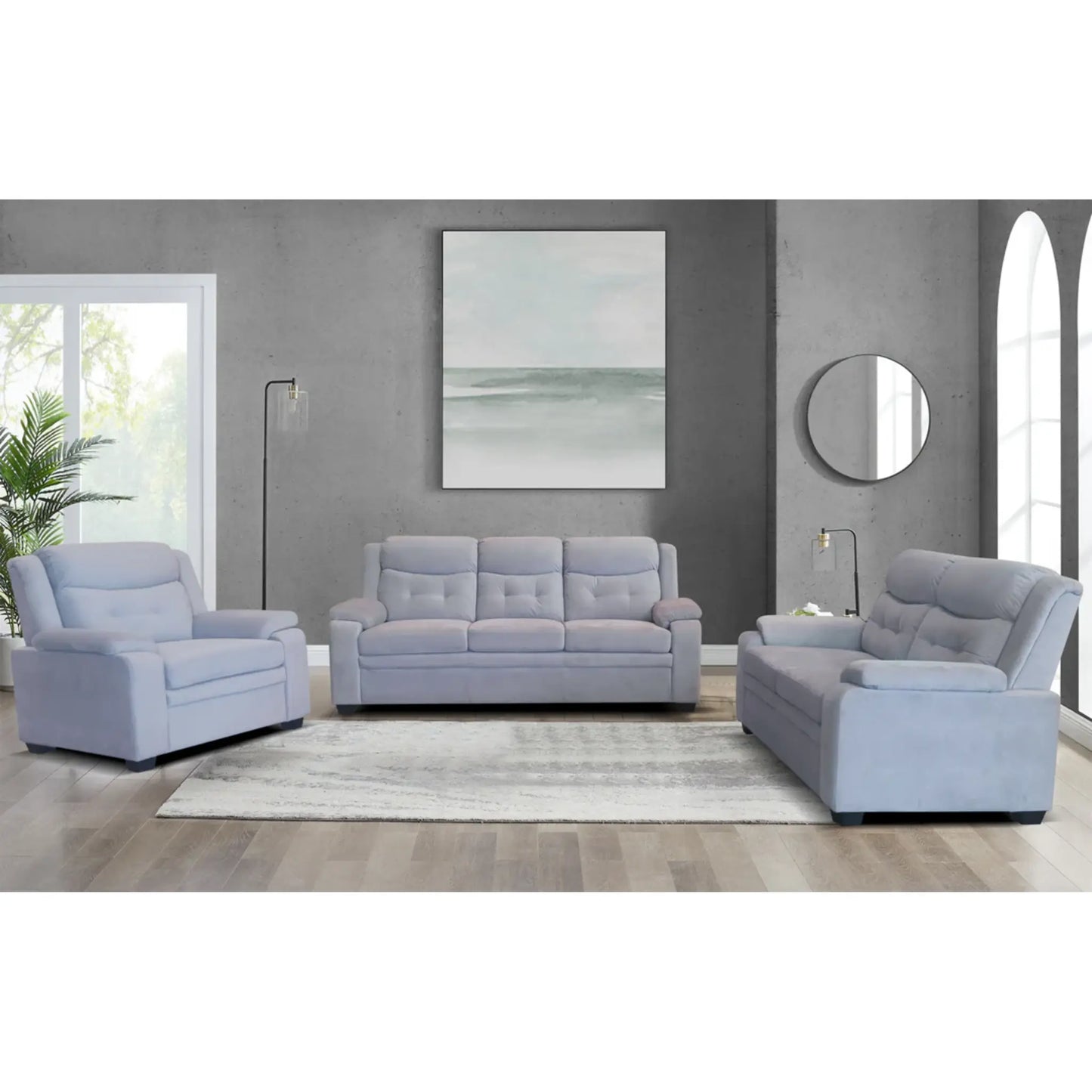 3PC Sofa Set - Infinite 8620  GREY COLLECTION