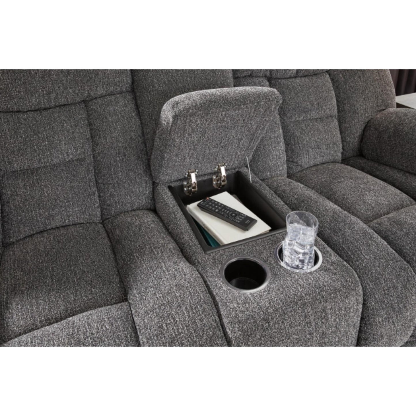 Foreside DBL Rec Loveseat w/Console