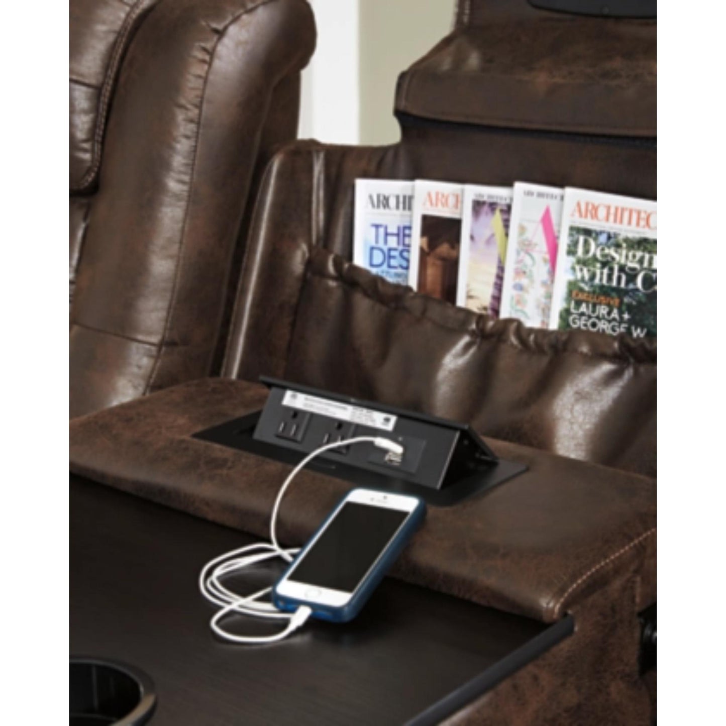 Game Zone PWR REC Sofa with ADJ Headrest