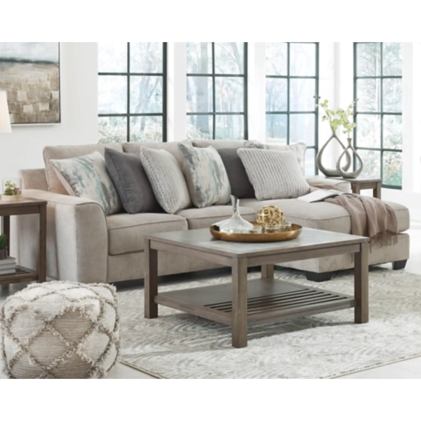Ardsley 2-Piece Sectional with Chaise - Pewter