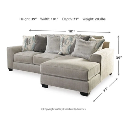Ardsley 2-Piece Sectional with Chaise - Pewter