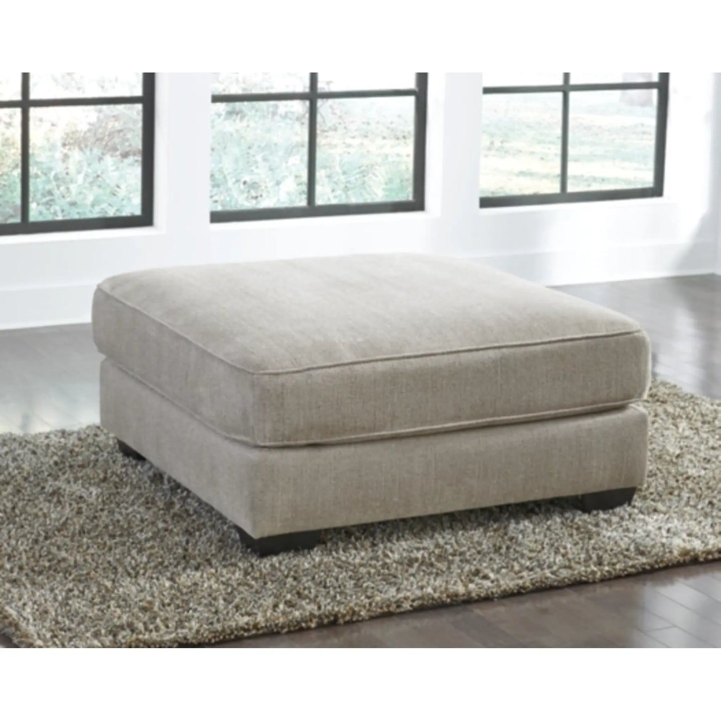 Ardsley Oversized Accent Ottoman - Pewter