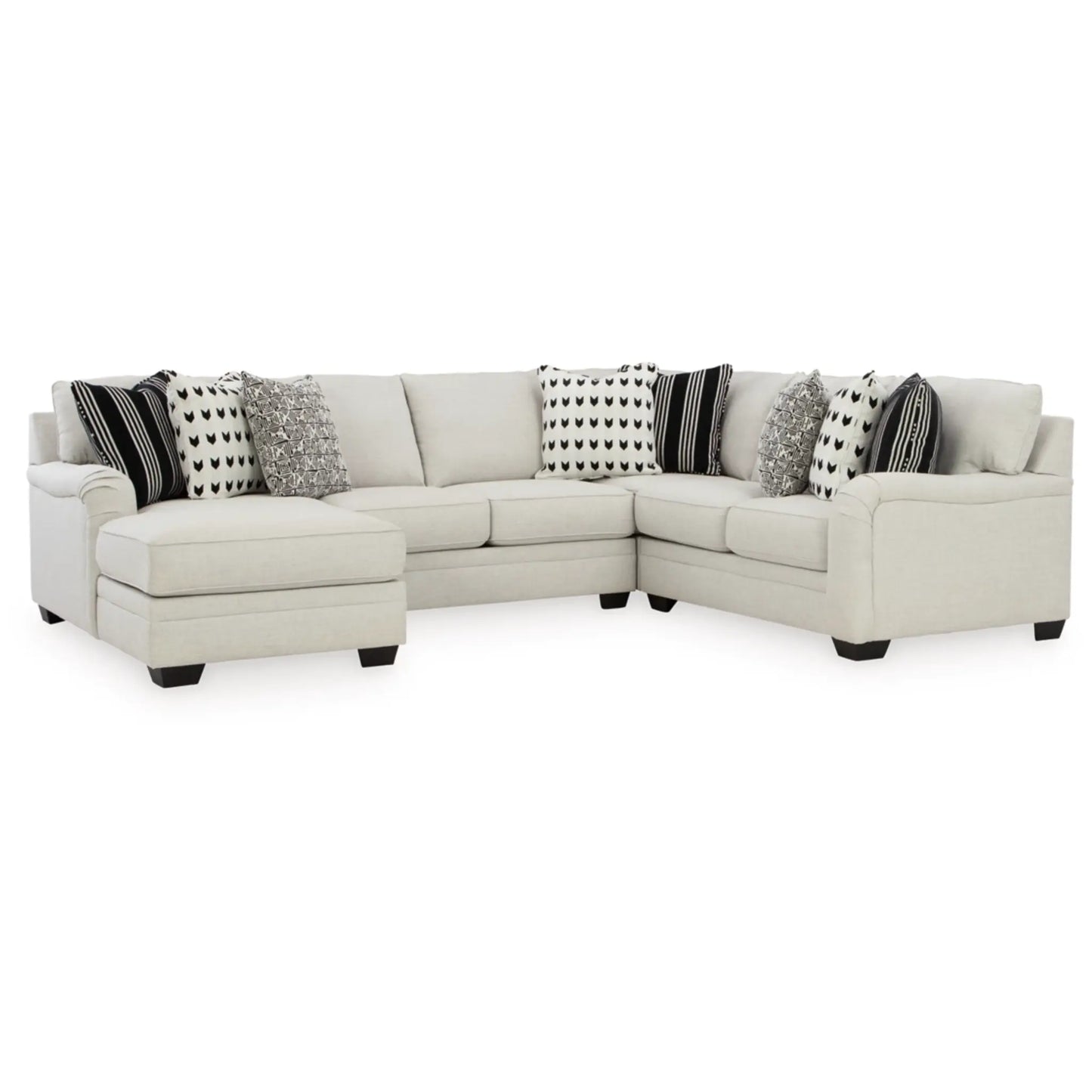 Huntsworth 4-Piece Sectional with Chaise - Dove Gray