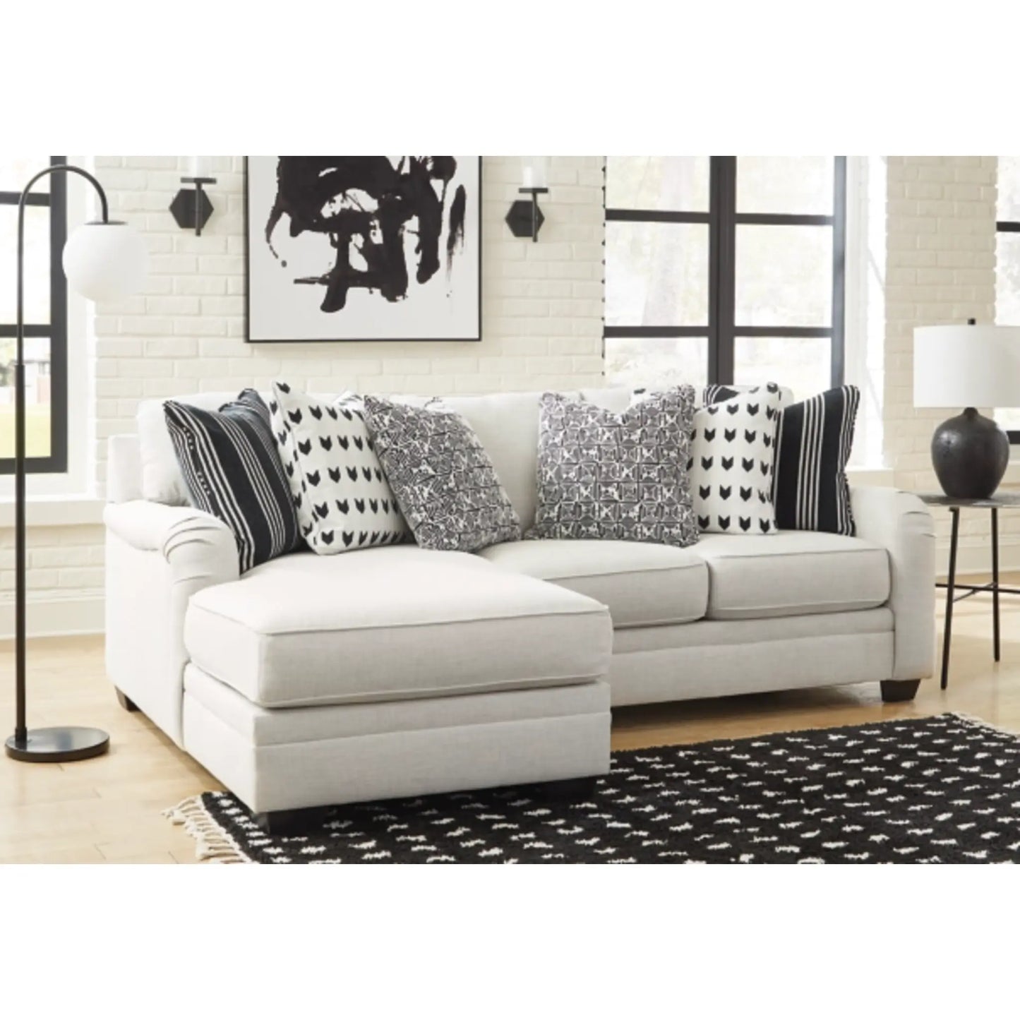 Huntsworth 2-Piece Sectional with Chaise - Dove Gray