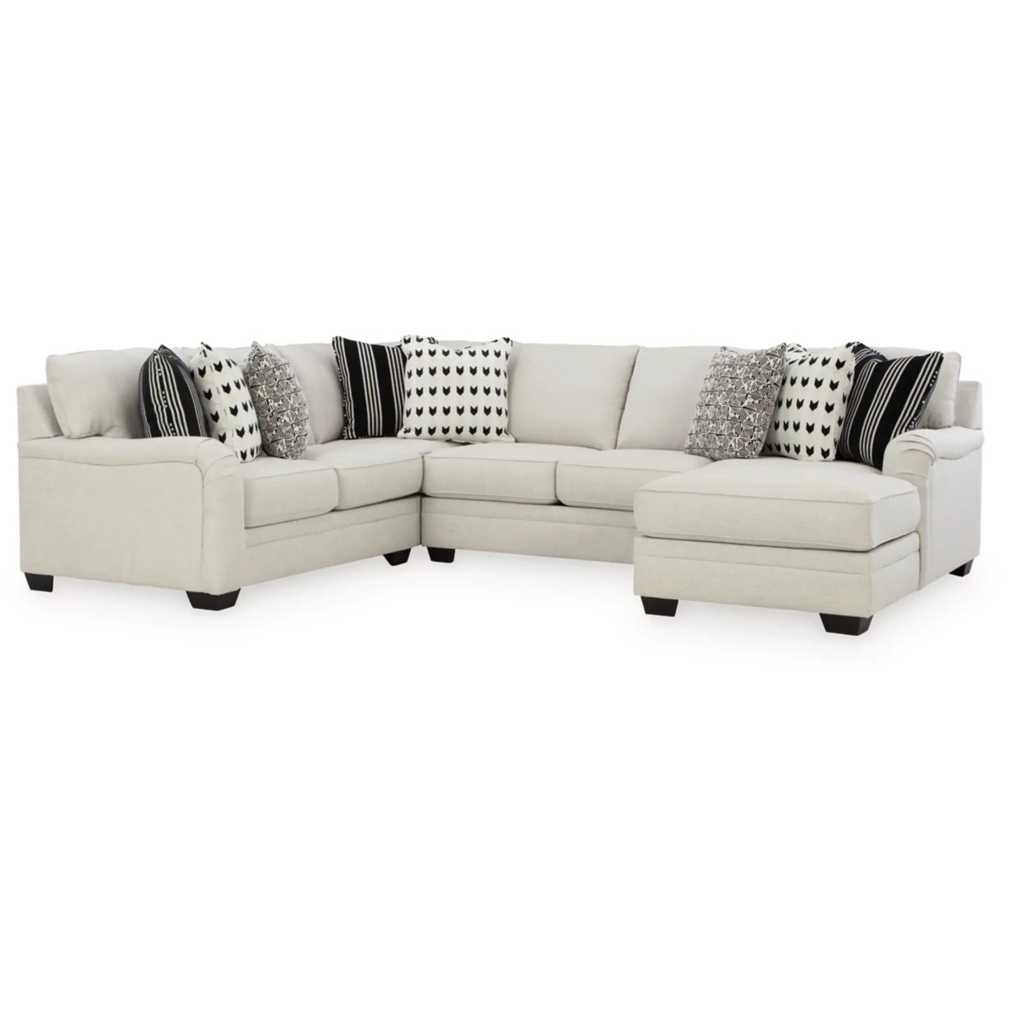 Huntsworth 4-Piece Sectional with Chaise - Dove Gray
