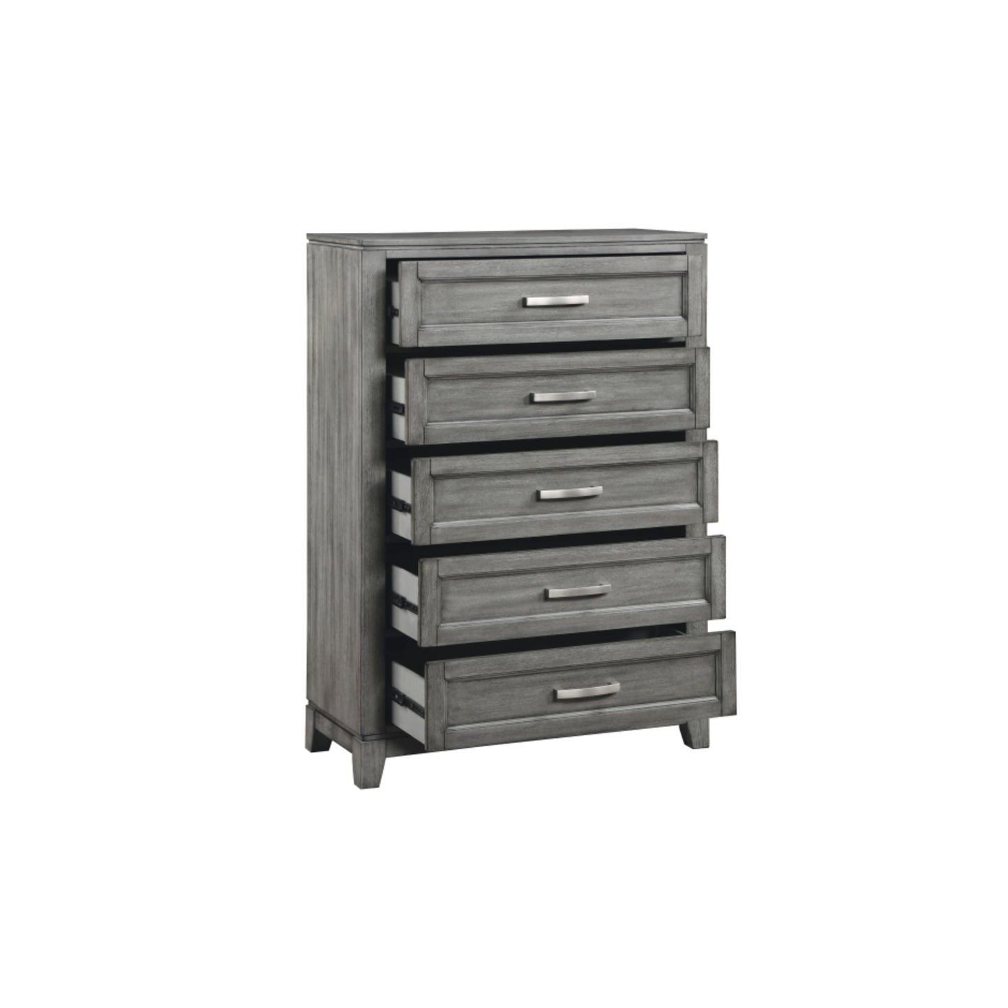 Moonlight Queen 6pc Bedroom Set - 1450 - White / Grey