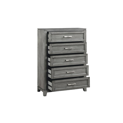 Moonlight Queen 6pc Bedroom Set - 1450 - White / Grey