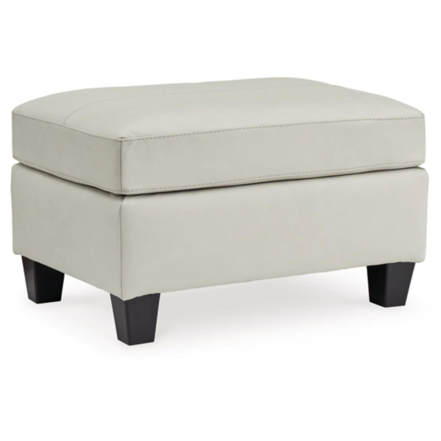 Genoa Ottoman - Coconut / Steel