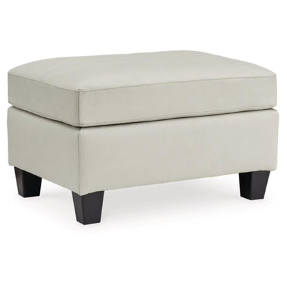 Genoa Ottoman - Coconut / Steel