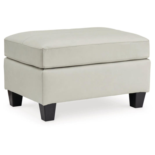 Genoa Ottoman - Coconut / Steel