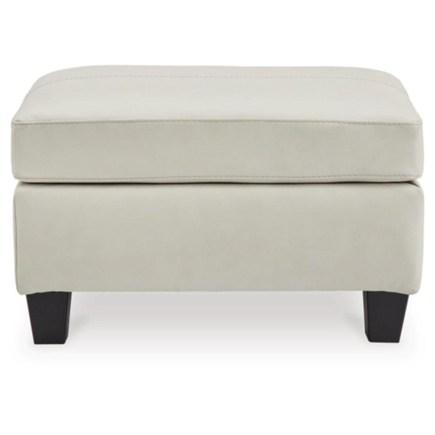 Genoa Ottoman - Coconut / Steel