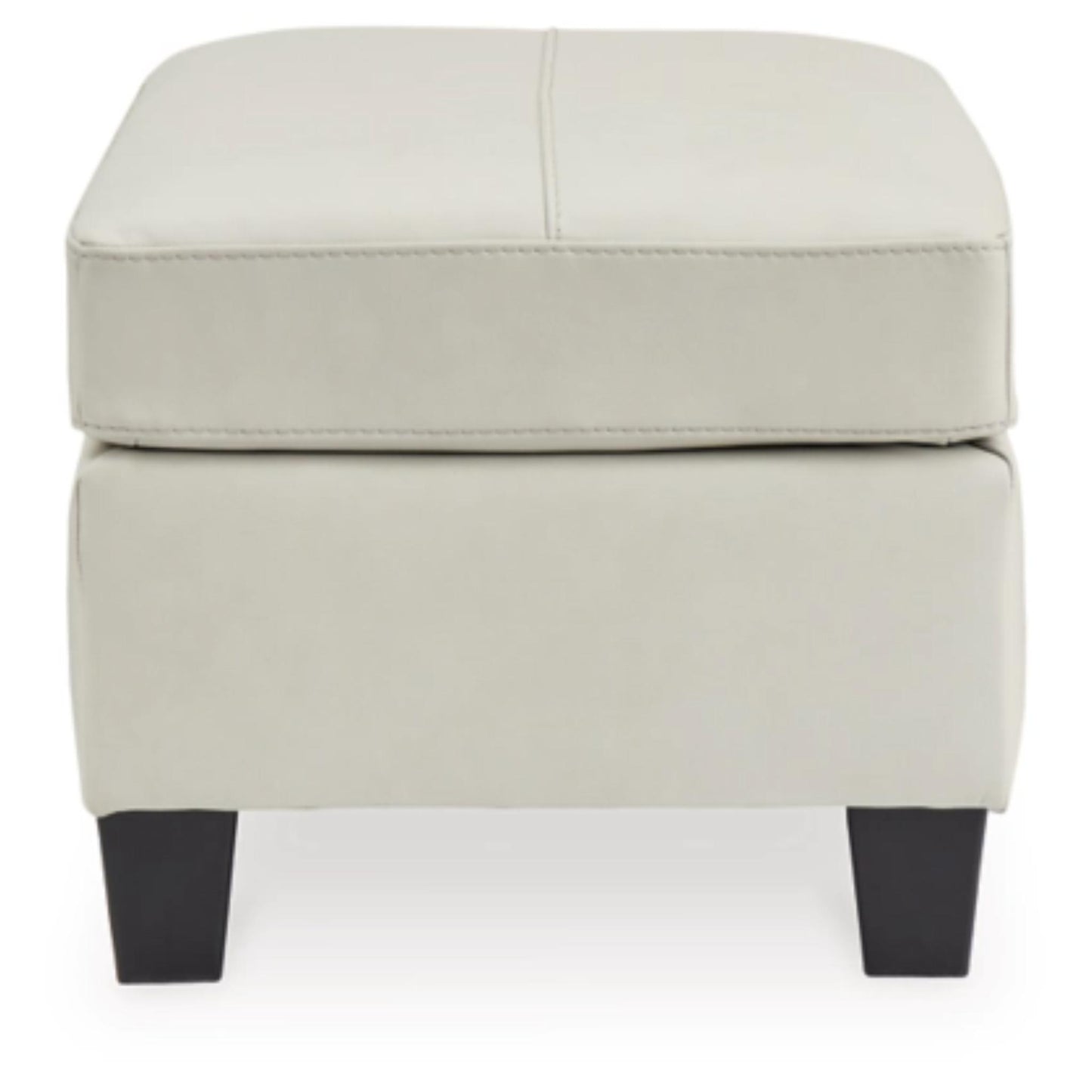 Genoa Ottoman - Coconut / Steel