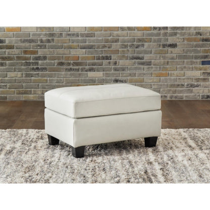 Genoa Ottoman - Coconut / Steel