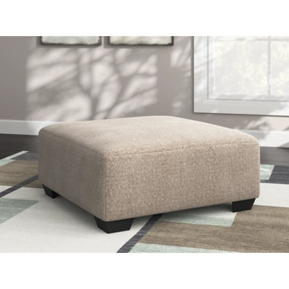 Seyler Lane Oversized Accent Ottoman - Greystone / Hemp