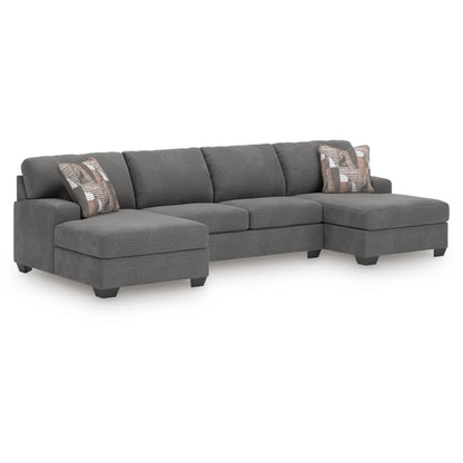 Seyler Lane 3-Piece Sectional with Double Chaise By Ashley - Greystone