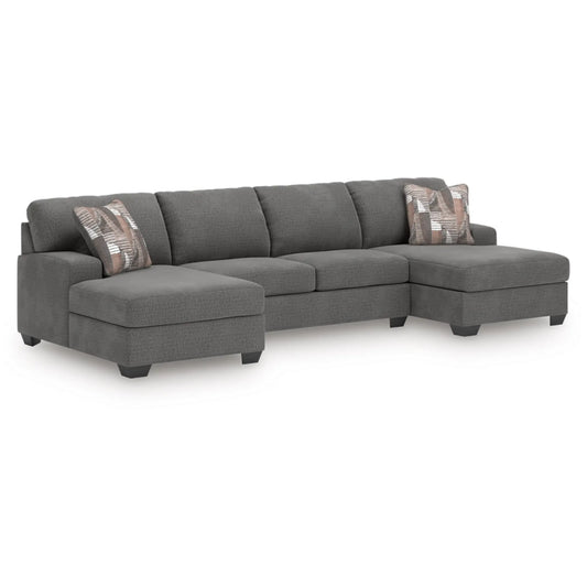 Seyler Lane 3-Piece Sectional with Double Chaise By Ashley - Greystone