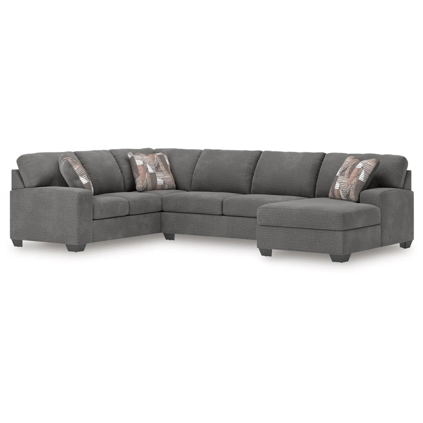 Newellen 3-Piece Sectional By Ashley - Hemp / Greystone