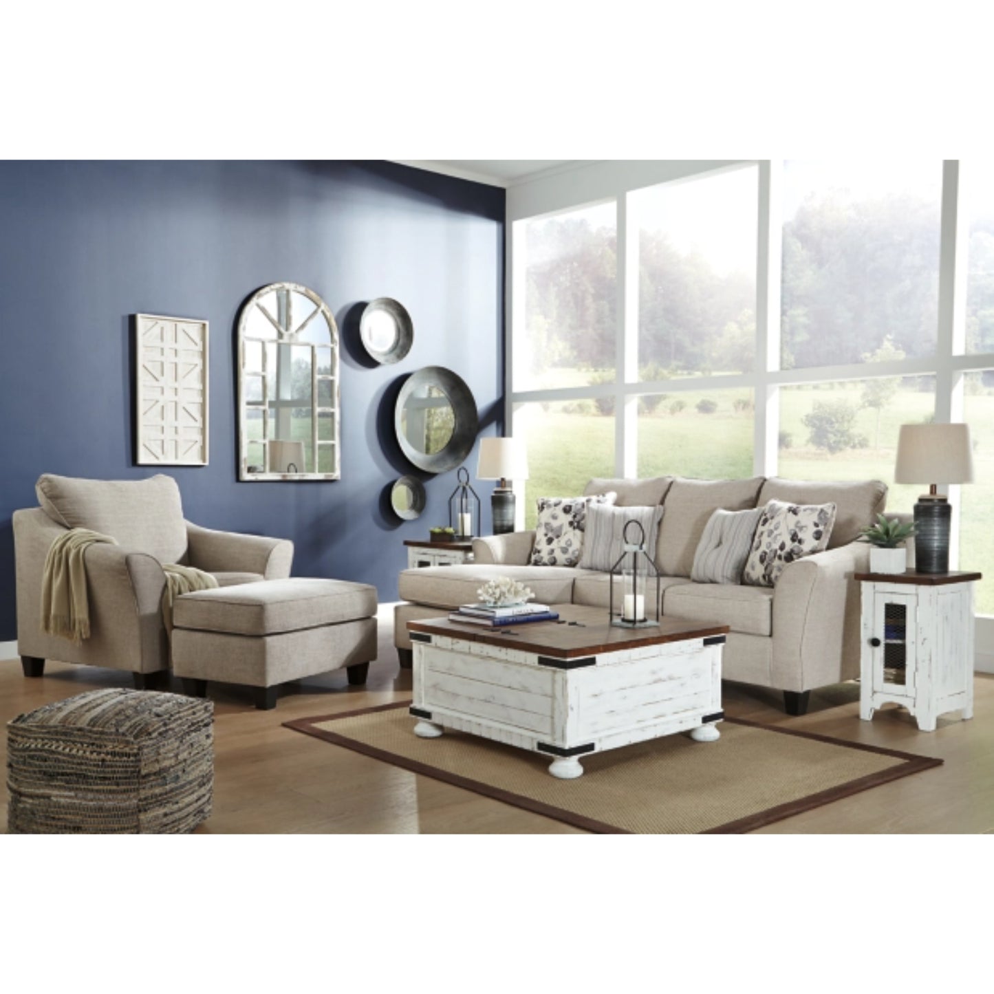 Abney Sofa Chaise - Driftwood
