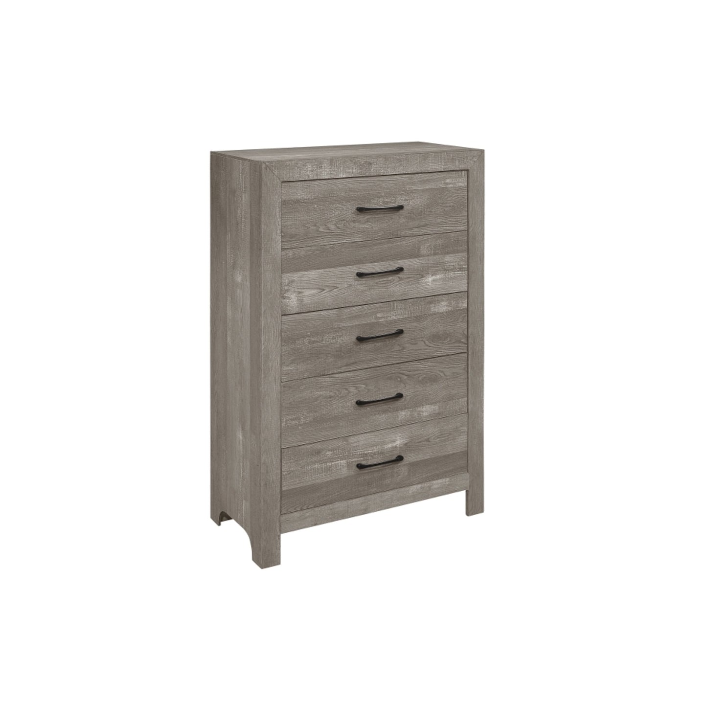 Urban Twin 6pc Bedroom Set - 1534NPGY - White / Grey / Rustic Brown / Natural