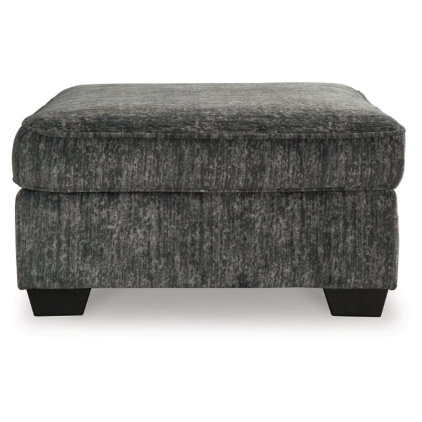 Lonoke Oversized Accent Ottoman - Gunmetal / Parchment