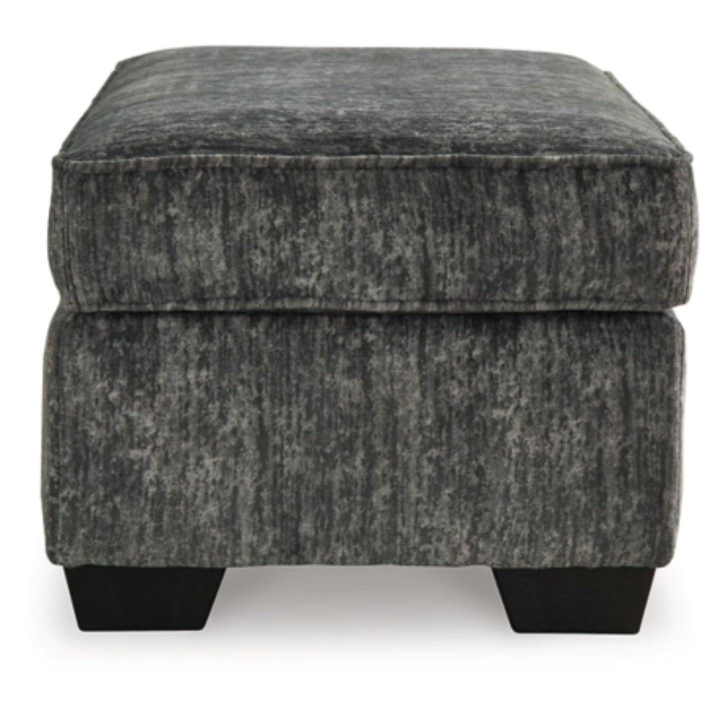 Lonoke Ottoman - Gunmetal / Parchment