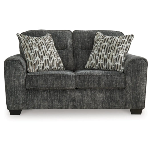 Lonoke Loveseat - Gunmetal / Parchment