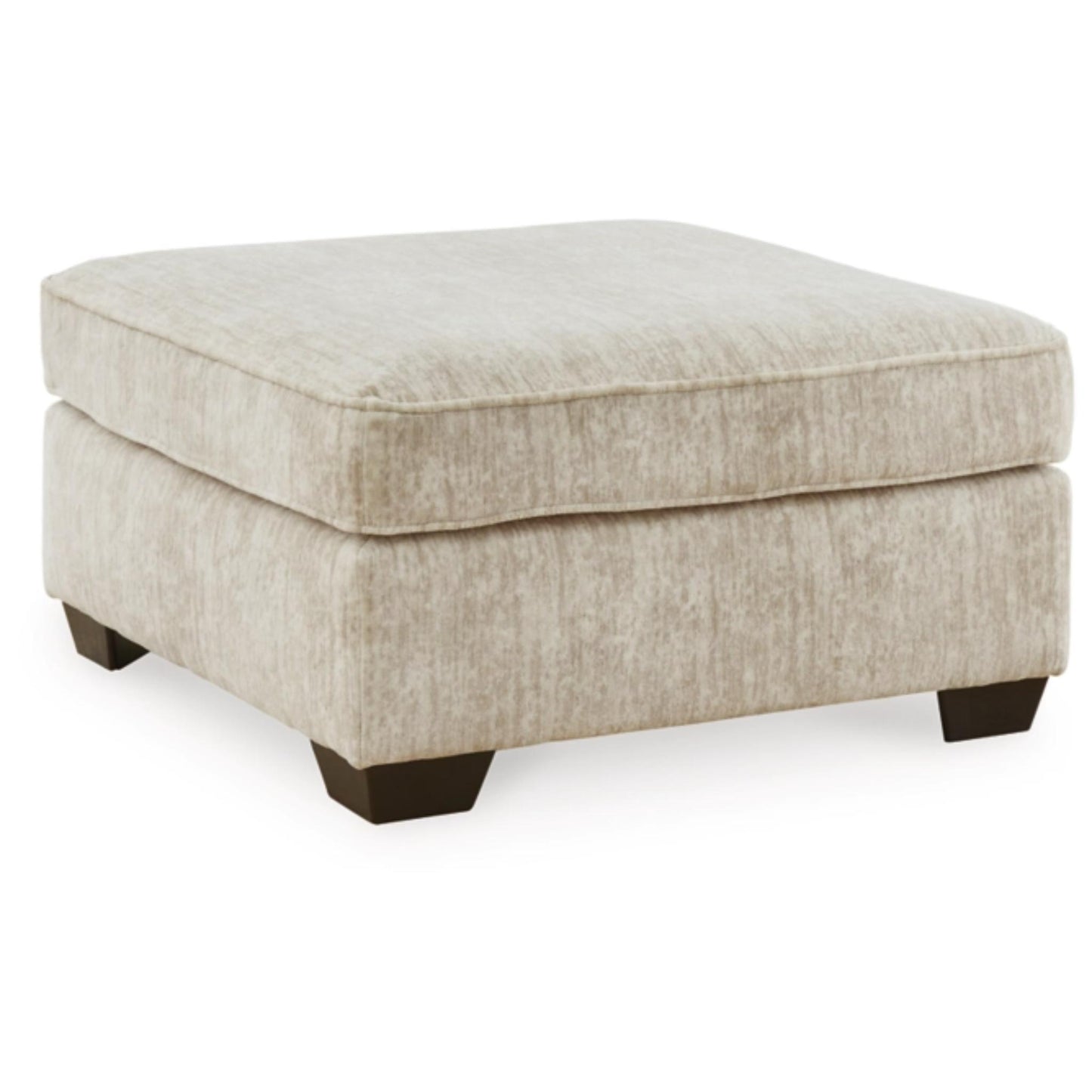 Lonoke Oversized Accent Ottoman - Gunmetal / Parchment