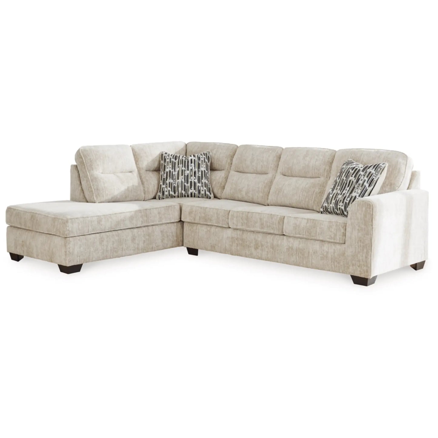 Lonoke-Parchment 2-Piece Sectional with Chaise By Ashley